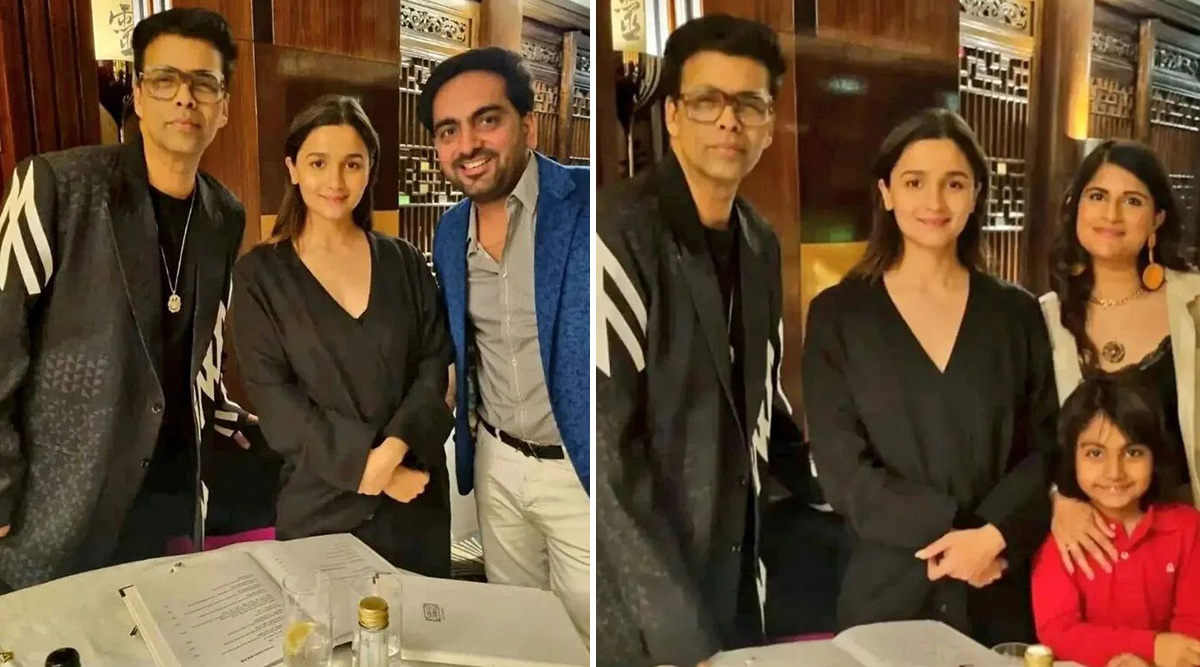 Alia Bhatt flaunts her pregnancy glow with no-makeup look as she poses with Karan Johar