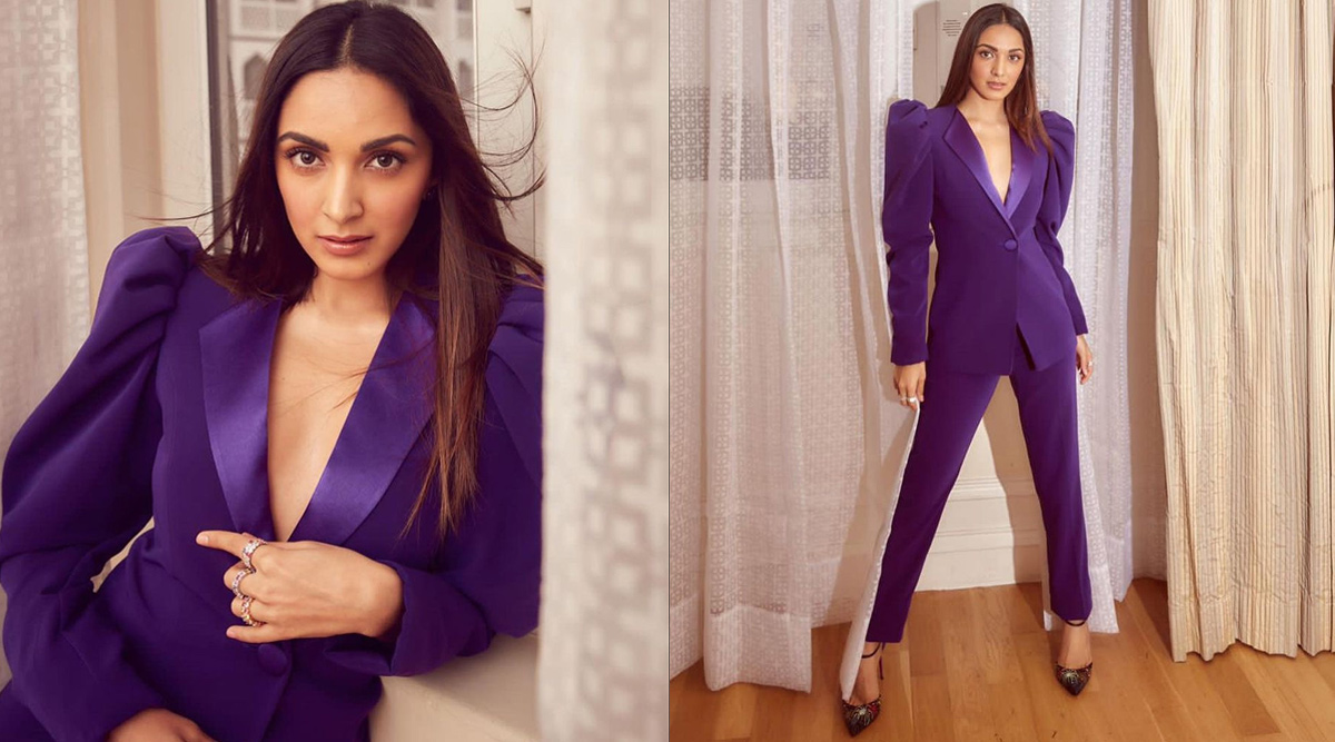Kiara Advani slays in this purple pantsuit