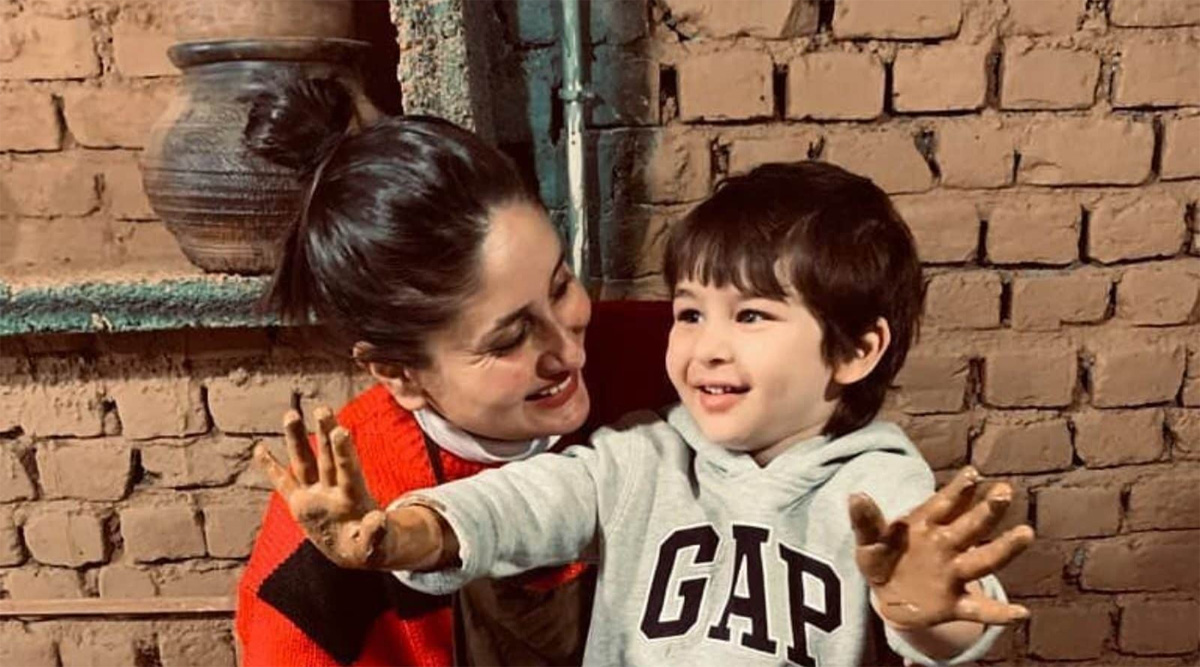 Kareena Kapoor Khan glows with pride as Taimur climbs a wall at the trampoline park
