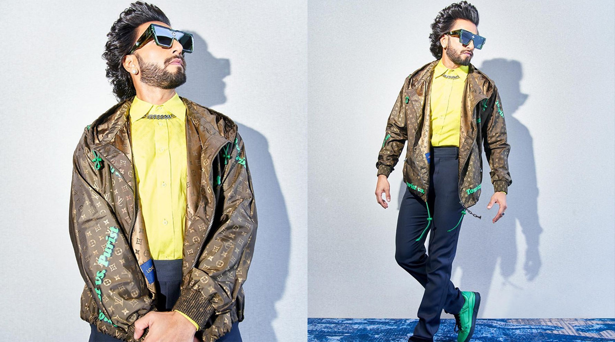 Ranveer Singh looks dapper in a brown Louis Vuitton ensemble for the NBA All star game