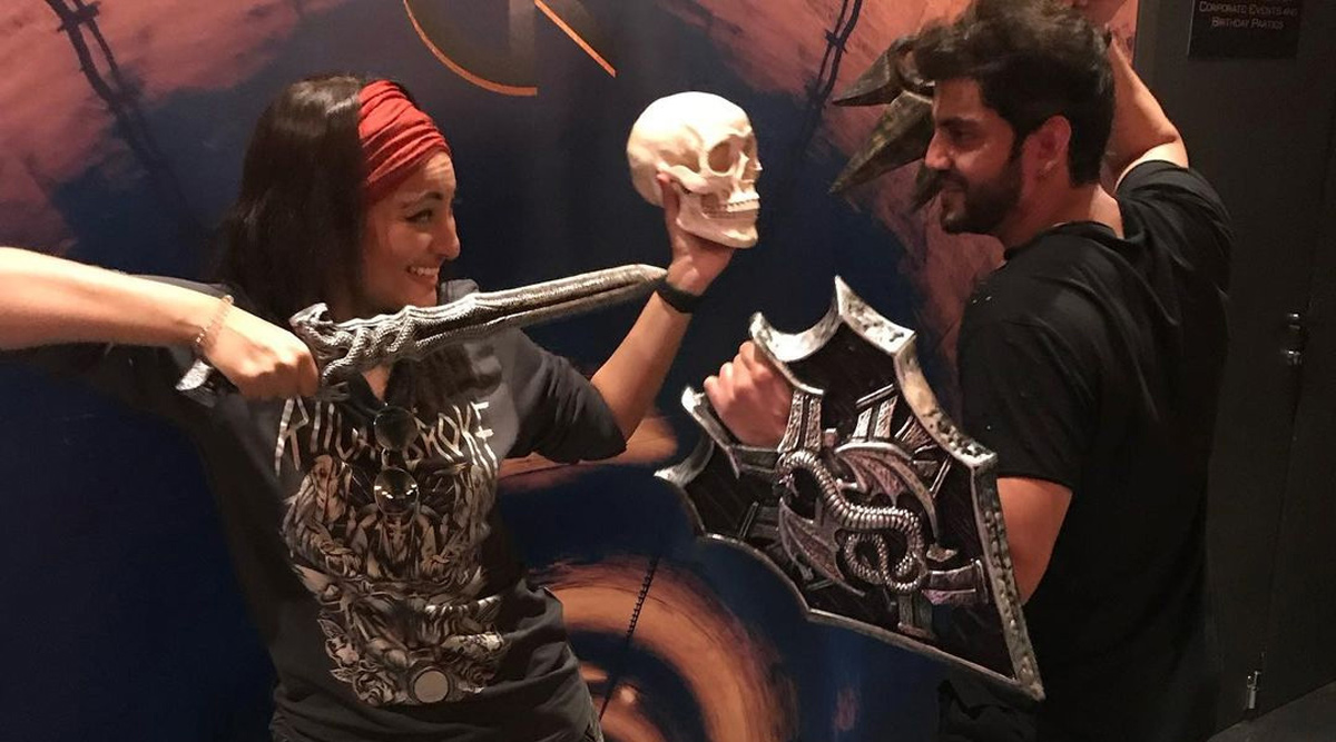 Sonakshi Sinha strikes a splashy pose with rumoured boyfriend Zaheer Iqbal